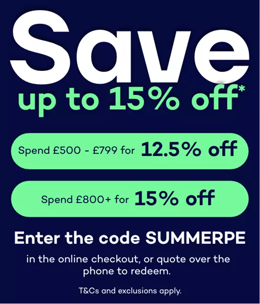 Save up to 15% off*