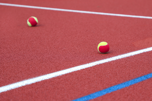 Balls on court