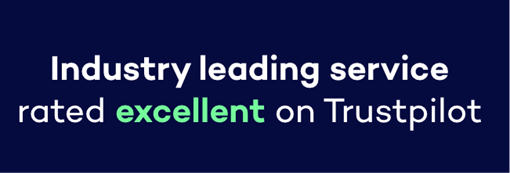 Industry leading service rated excellent on Trustpilot