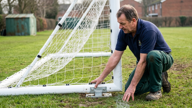 inspecting a goal anchor