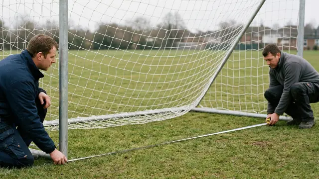 measuring a football net